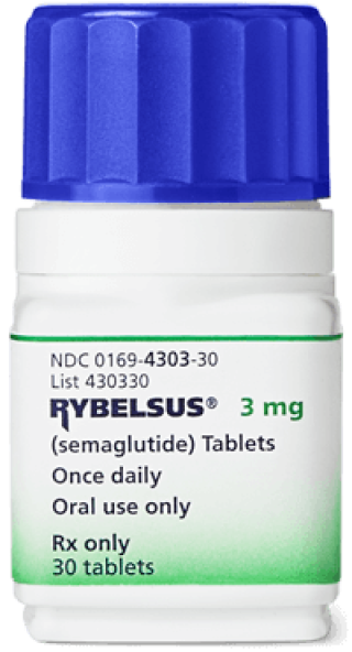 RYBELSUS® (semaglutide) 3 mg bottle